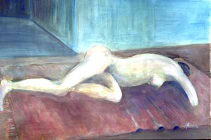Heinz Sterzenbach - Liegender Akt  (Zustand)