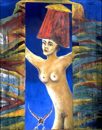 Heinz Sterzenbach - Akt mit roter Haube
