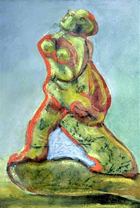 Heinz Sterzenbach - Frau auf Felsen