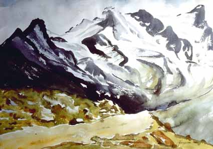 Heinz Sterzenbach - Blick von Kreuzboden a. Mittagshorn, Egginer u.