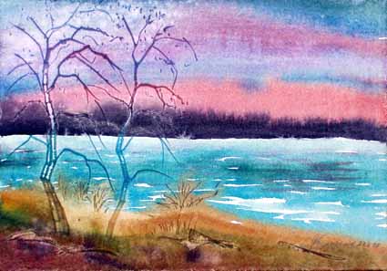 Heinz Sterzenbach - Sonnenuntergang im Winter