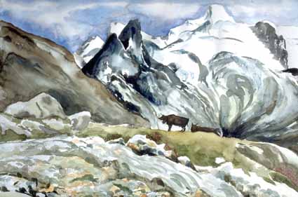 Heinz Sterzenbach - Blick vom Kreuzboden a. Egginer u. Allalinhorn 2