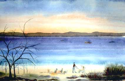 Heinz Sterzenbach - Sonnenuntergang am Strand