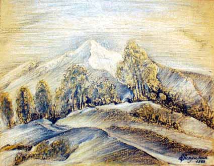 Heinz Sterzenbach - Winterlandschaft im Gebirge
