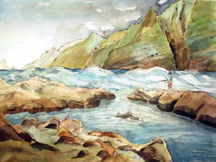 Heinz Sterzenbach - Punta del Hidalgo 2, Meeresbucht