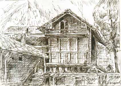 Heinz Sterzenbach - Holzh�user in Saas Fee