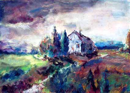 Heinz Sterzenbach - Bauernhaus in der Heide