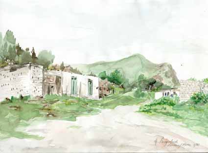 Heinz Sterzenbach - Dorfstra�e in Lentas 2, Kreta