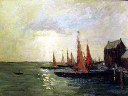 Heinz Sterzenbach - Segelboote am Quai 1