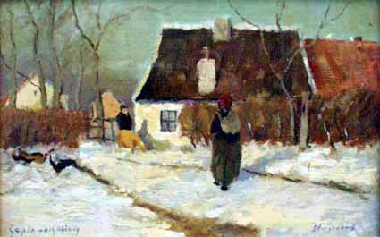 Heinz Sterzenbach - Bauernhof im Winter 2