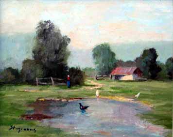 Heinz Sterzenbach - Bauernhof mit Teich 3