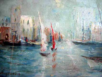 Heinz Sterzenbach - Hafen mit Segelbooten 4