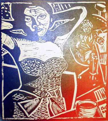 Heinz Sterzenbach - Frau mit erhobenen Armen