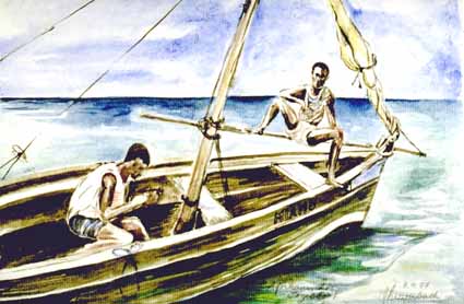 Heinz Sterzenbach - Afrikanisches Segelboot, Kenya