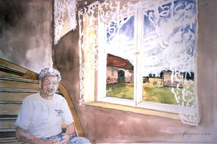 Heinz Sterzenbach - Dieter im Treppenh. d. Dorfschule Scharnow
