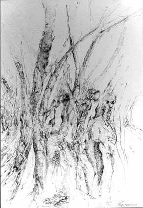 Heinz Sterzenbach - Menschen im Wald