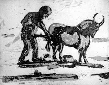 Heinz Sterzenbach - Mann mit Stier