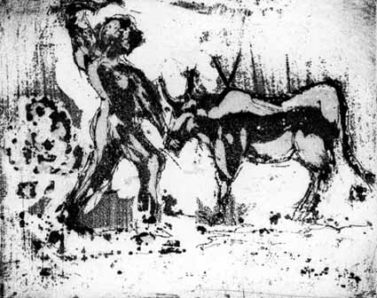Heinz Sterzenbach - Mann mit Stier 2