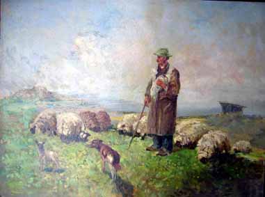 Heinz Sterzenbach - Sch�fer mit Schafherde 5