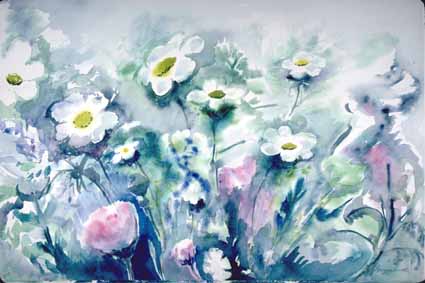 Heinz Sterzenbach - Blumenwiese mit Margeriten