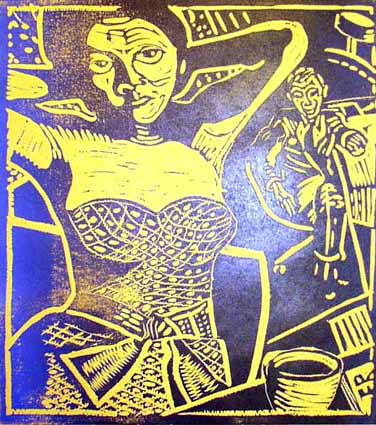 Heinz Sterzenbach - Frau mit erhobenen Armen