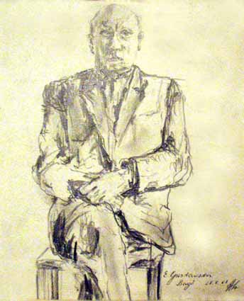 Heinz Sterzenbach - Elis Gustavson (auf Stuhl sitzend), Borg�