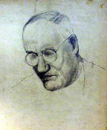 Heinz Sterzenbach - Portrait Mann mit Brille