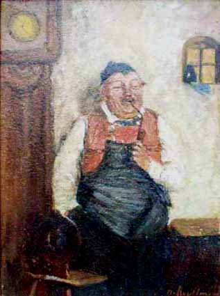 Heinz Sterzenbach - Pfeifenraucher  n. Kauffmann