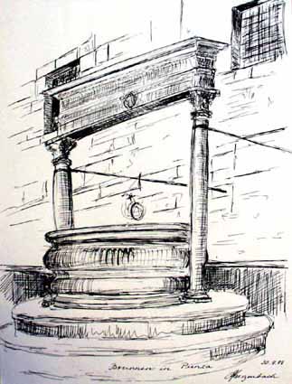 Heinz Sterzenbach - Brunnen in Pienza