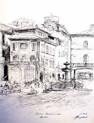 Heinz Sterzenbach - Piazza Communale, Assisi