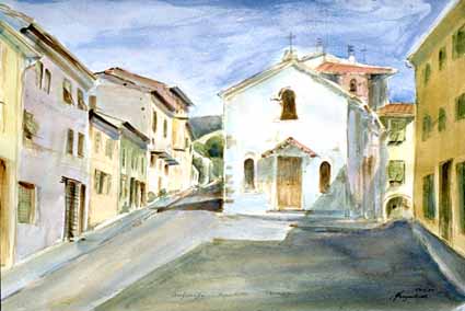 Heinz Sterzenbach - Dorfstra�e Riparbella, Toscana