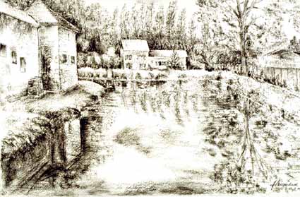Heinz Sterzenbach - Le chateau de Coye-la-For�t mit Teich