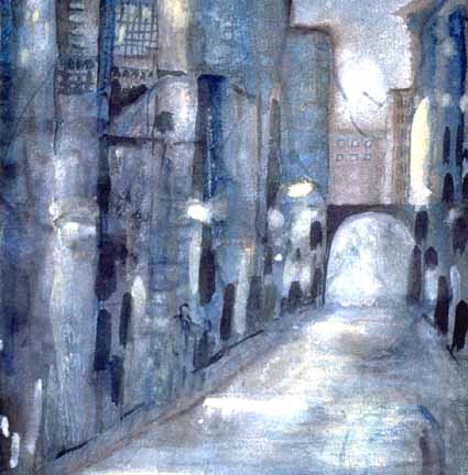 Heinz Sterzenbach - Standtlandschaft bei Mondschein 2