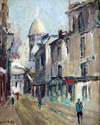 Heinz Sterzenbach - Rue Mont Martre mit Sacr� Coeur