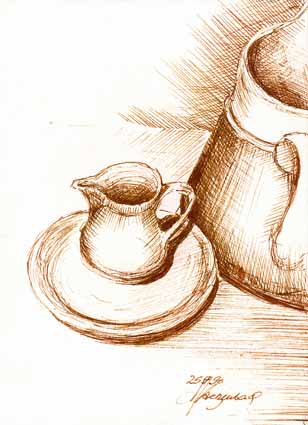 Heinz Sterzenbach - Krug mit Tasse