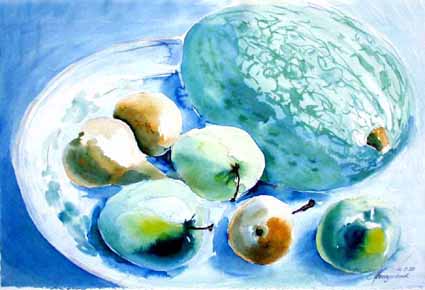 Heinz Sterzenbach - K�rbis mit Birnen und Europfel
