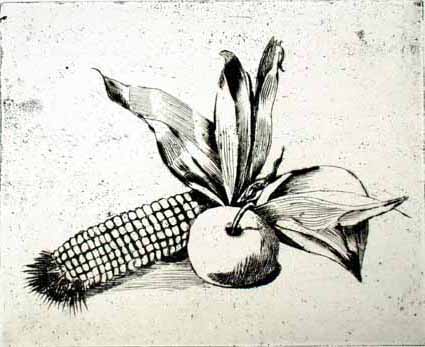 Heinz Sterzenbach - Maiskolben mit Apfel