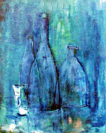 Heinz Sterzenbach - Drei blaue Vasen