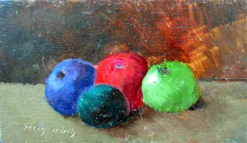 Heinz Sterzenbach - Stilleben mit 4 Fr�chten