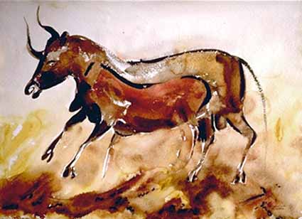 Heinz Sterzenbach - Gro�er Stier u. rote Kuh
