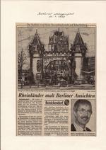 Rheinländer malt Berliner Ansichten, Heimatmuseum Reinickendorf, Rheinländer malt Berliner Ansichten, Heimatmuseum Reinickendorf,