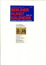 Berliner Kunst Kalender, Rathaus Schöneberg, "Berliner Stadtansichten und Afrikanische Impressionen" Berliner Kunst Kalender, Rathaus Schöneberg, "Berliner Stadtansichten und Afrikanische Impressionen"