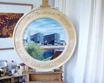 12 > Fertige Schützenscheibe im Atelier Sterzenbach auf der Staffelei 12 > Fertige Schützenscheibe im Atelier Sterzenbach auf der Staffelei