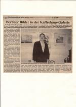 Spandauer Volksblatt, Konditorei Fester, "Berliner Bilder in der Kaffeehaus-Galerie" Spandauer Volksblatt, Konditorei Fester, "Berliner Bilder in der Kaffeehaus-Galerie"