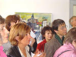 Ausstellungserffnung "Vision Europa 2004" und "Offene Ateliers Ostern 2005" im Kunstzentrum Tegel-Sd am 16.5.2004. Foto: Susanne Haun, Malerin und Grafikerin.  