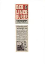 Berliner Kurier, Berliner Panoptikum, "Berliner Skizzen im Panoptikum" Berliner Kurier, Berliner Panoptikum, "Berliner Skizzen im Panoptikum"