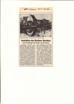 Zwei Ausstellungen "Ansichten des Berliner Nordens" in dem "Heimatmuseum Reinickendorf" und der "Berliner Commerzbank Tegel" Zwei Ausstellungen "Ansichten des Berliner Nordens" in dem "Heimatmuseum Reinickendorf" und der "Berliner Commerzbank Tegel"