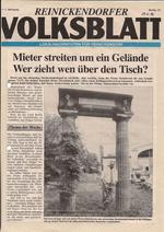 Reinickendorfer Volksbaltt, "Mieter streiten um ein Gelände - Wer zieht wen über den Tisch?" Reinickendorfer Volksbaltt, "Mieter streiten um ein Gelände - Wer zieht wen über den Tisch?"