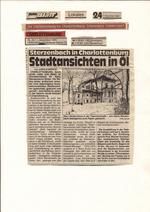 Extra Blatt, Galerie Jacob Kohnert, "Sterzenbach in Charlottenburg - Stadtansichten in Öl" Extra Blatt, Galerie Jacob Kohnert, "Sterzenbach in Charlottenburg - Stadtansichten in Öl"