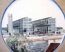 7 > Ausschnittsvergrößerung des Aquarellfarbenauftrags. 7 > Ausschnittsvergrößerung des Aquarellfarbenauftrags.
